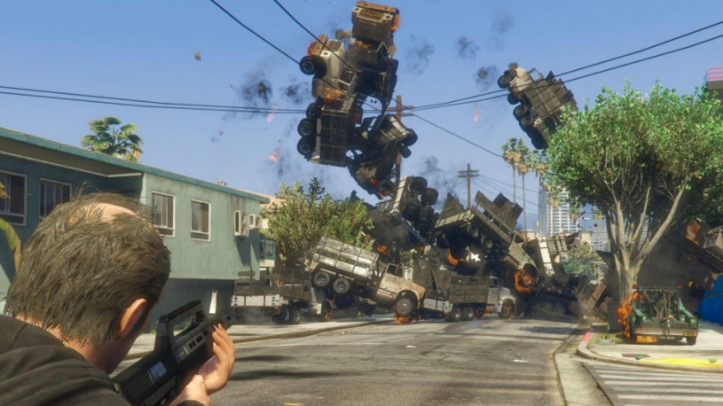 Лучшие моды для GTA 5, Замена пулей на машины (Vehicle Cannon Mod) Лучшие моды для GTA 5, Замена пулей на машины (Vehicle Cannon Mod)